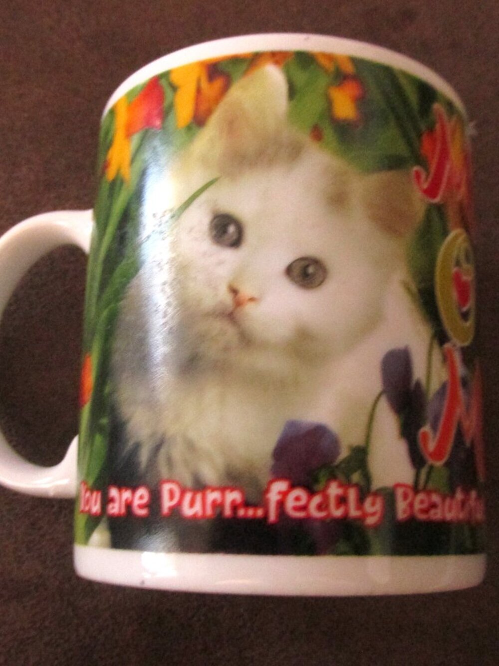 Ceramic Persian Kitten Coffee Mug Mothers Day